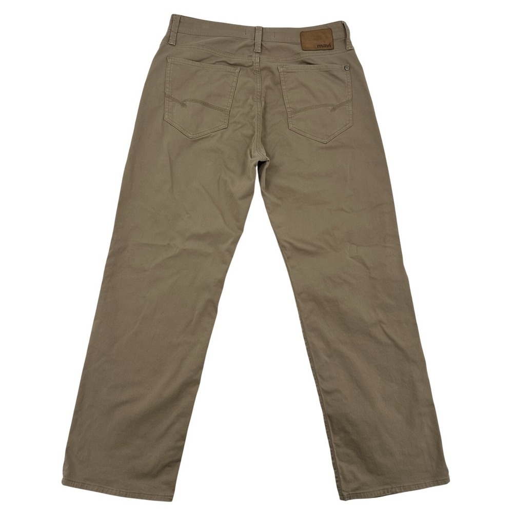Mavi Mens 32x30 Max Relaxed Straight Leg Khaki Pants Tan Cotton Chino Preppy